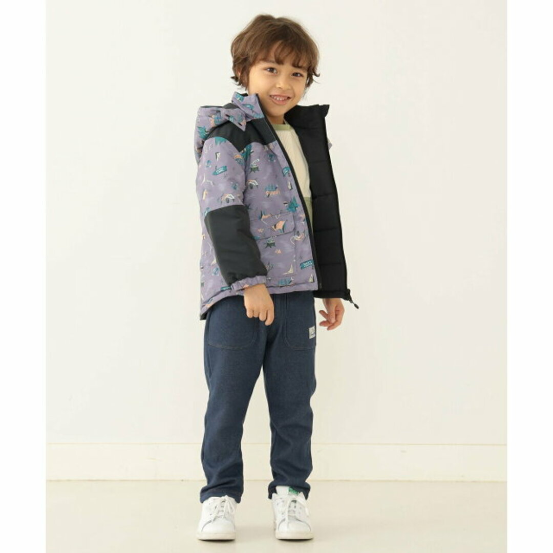 【PURPLE】BEAMS mini / リバーシブル プリント 中綿 ブルゾン(90~150cm) キッズ/ベビー/マタニティのキッズ服女の子用(90cm~)(ジャケット/上着)の商品写真