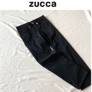 ズッカ(ZUCCa)のzucca ズッカ ボタンフライ ブラック デニム パンツ M 黒 ストレート(デニム/ジーンズ)