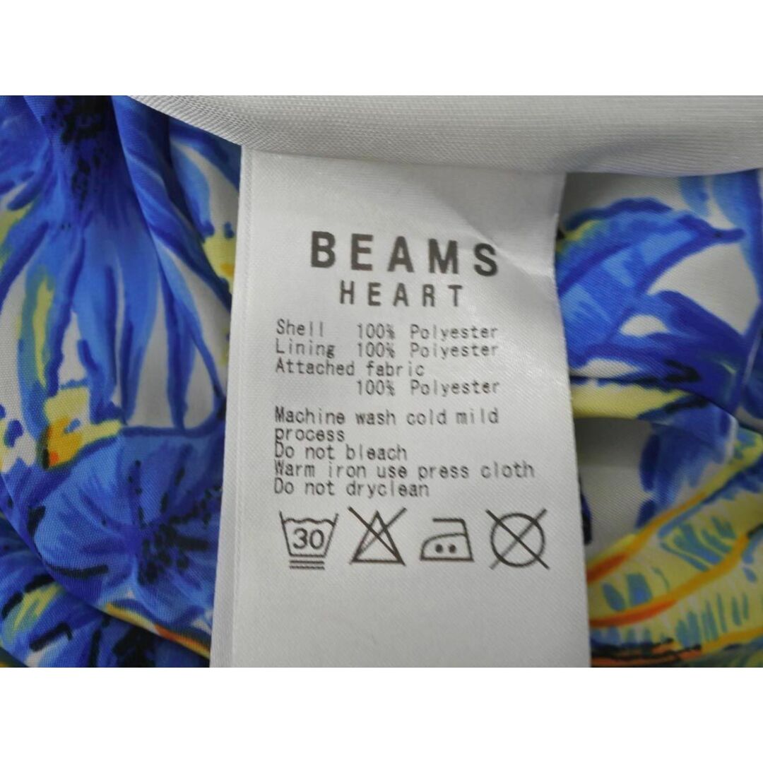 BEAMS(ビームス)のビームスハート トロピカル柄 オールインワン 青 ■◆ レディース レディースのパンツ(サロペット/オーバーオール)の商品写真