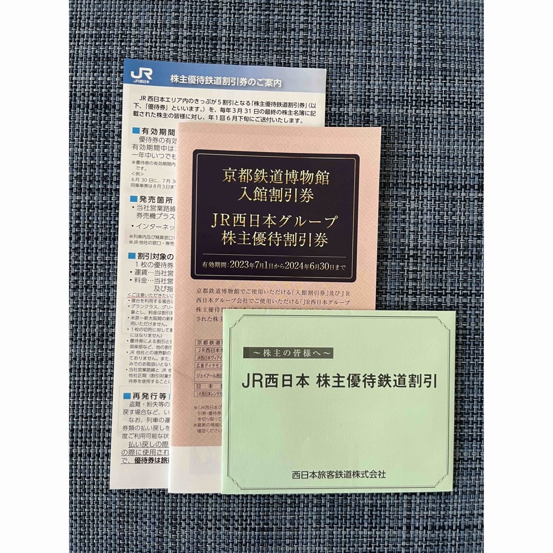 JR西日本　株主優待鉄道割引券