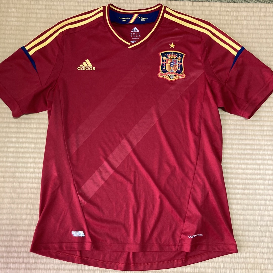 adidas(アディダス)のEURO2008アディダスadidasスペインサッカーユニフォームゲームシャツ メンズのトップス(Tシャツ/カットソー(半袖/袖なし))の商品写真