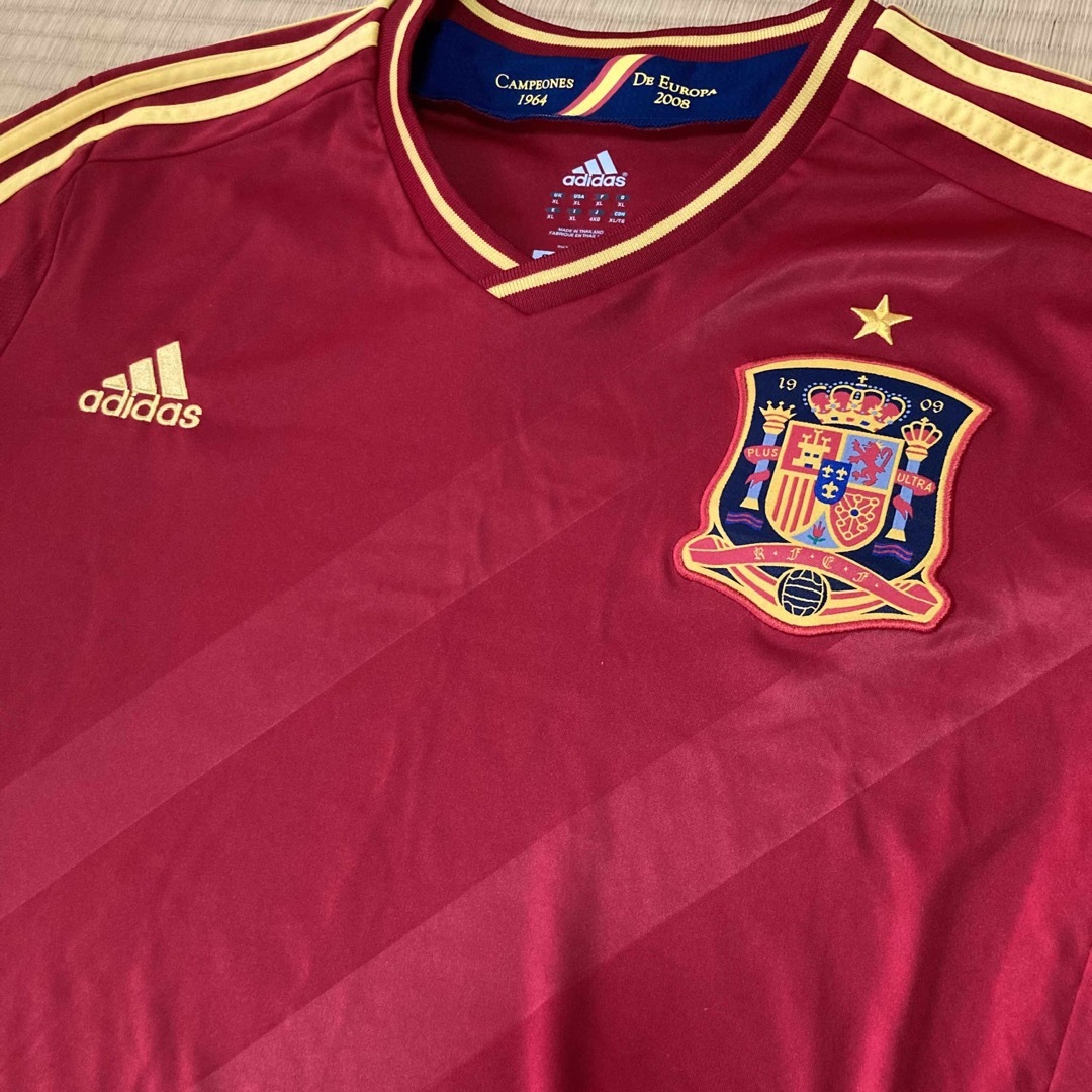 adidas(アディダス)のEURO2008アディダスadidasスペインサッカーユニフォームゲームシャツ メンズのトップス(Tシャツ/カットソー(半袖/袖なし))の商品写真