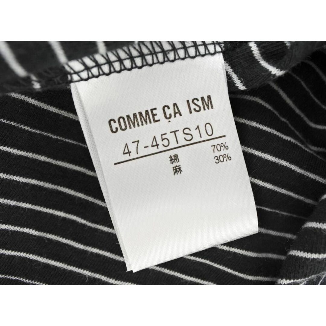 COMME CA ISM(コムサイズム)のCOMME CA ISM コムサイズム ボーダー Tシャツ sizeM/黒 ■◆ メンズ メンズのトップス(Tシャツ/カットソー(半袖/袖なし))の商品写真