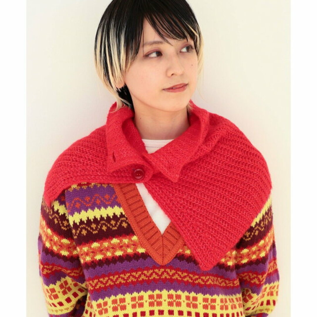 BEAMS BOY(ビームスボーイ)の【RED】BEAMS BOY / タートル ネックウォーマー レディースのファッション小物(マフラー/ショール)の商品写真