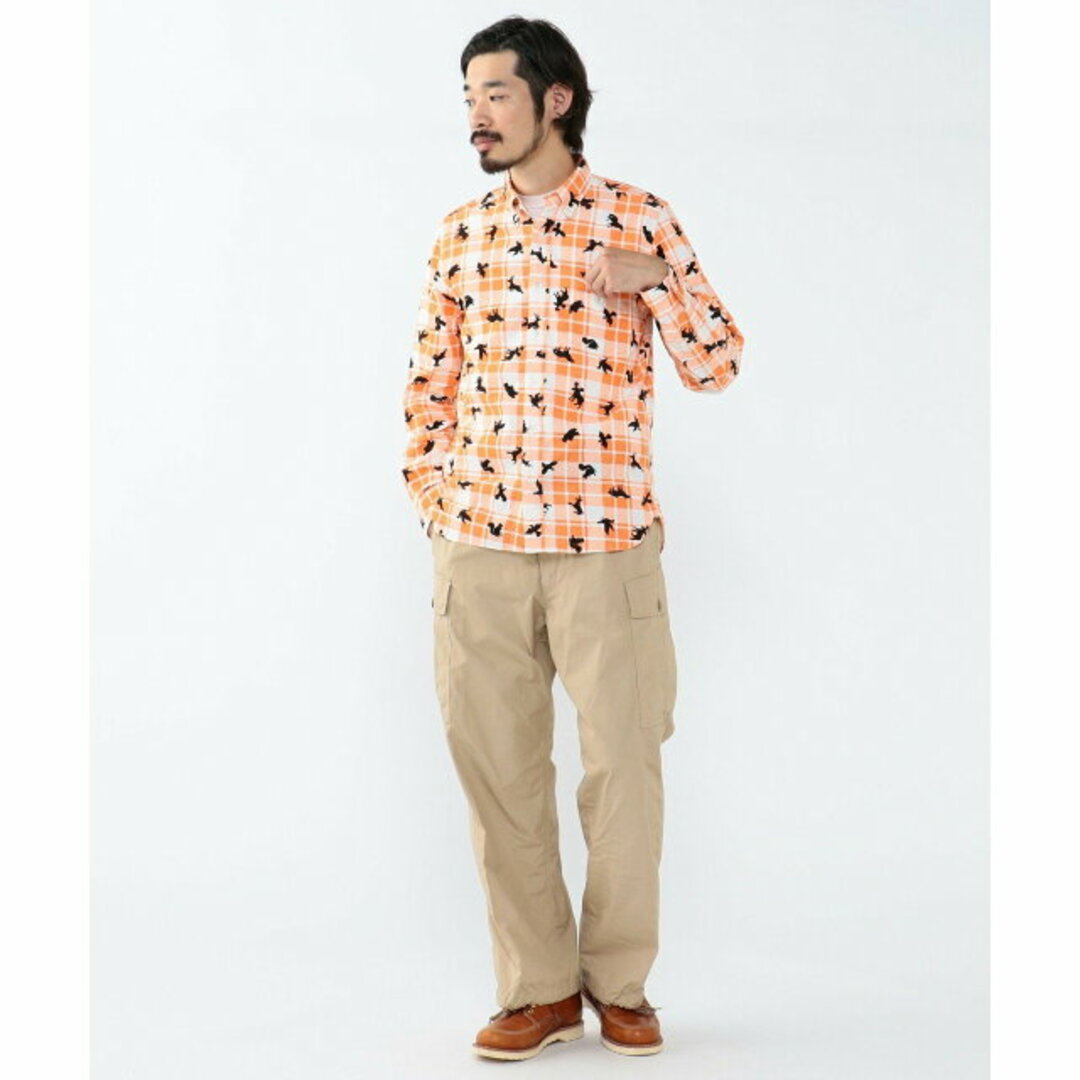 BEAMS(ビームス)の【ORANGE】【M】BEAMS PLUS / コーデュロイ アニマルプリント ボタンダウンシャツ その他のその他(その他)の商品写真