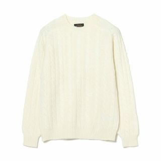 ビームス(BEAMS)の【OFF_WHT】BEAMS PLUS / 5ゲージ シャギー ケーブルニット クルーネック(その他)