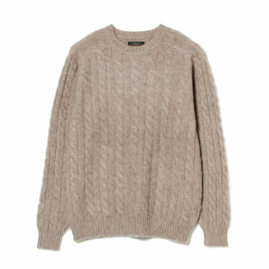 【TAUPE】BEAMS PLUS / 5ゲージ シャギー ケーブルニット クルーネック