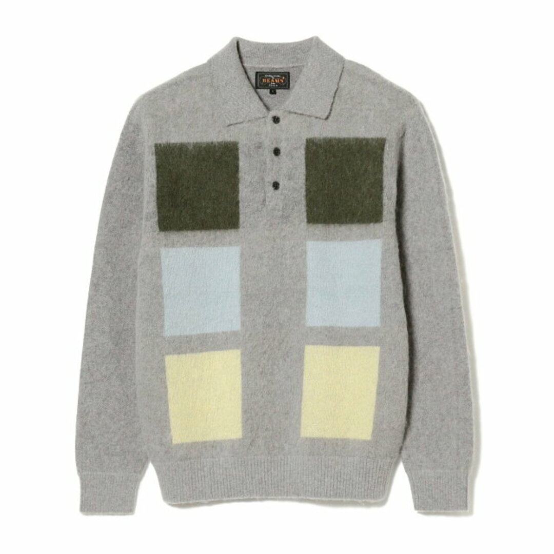 GREY】BEAMS PLUS / 9ゲージ シャギー ニット ポロシャツ 22 - その他