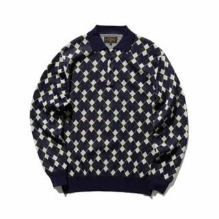 ビームス(BEAMS)の【NAVY】BEAMS PLUS / アーガイル ニット ポロシャツ(その他)