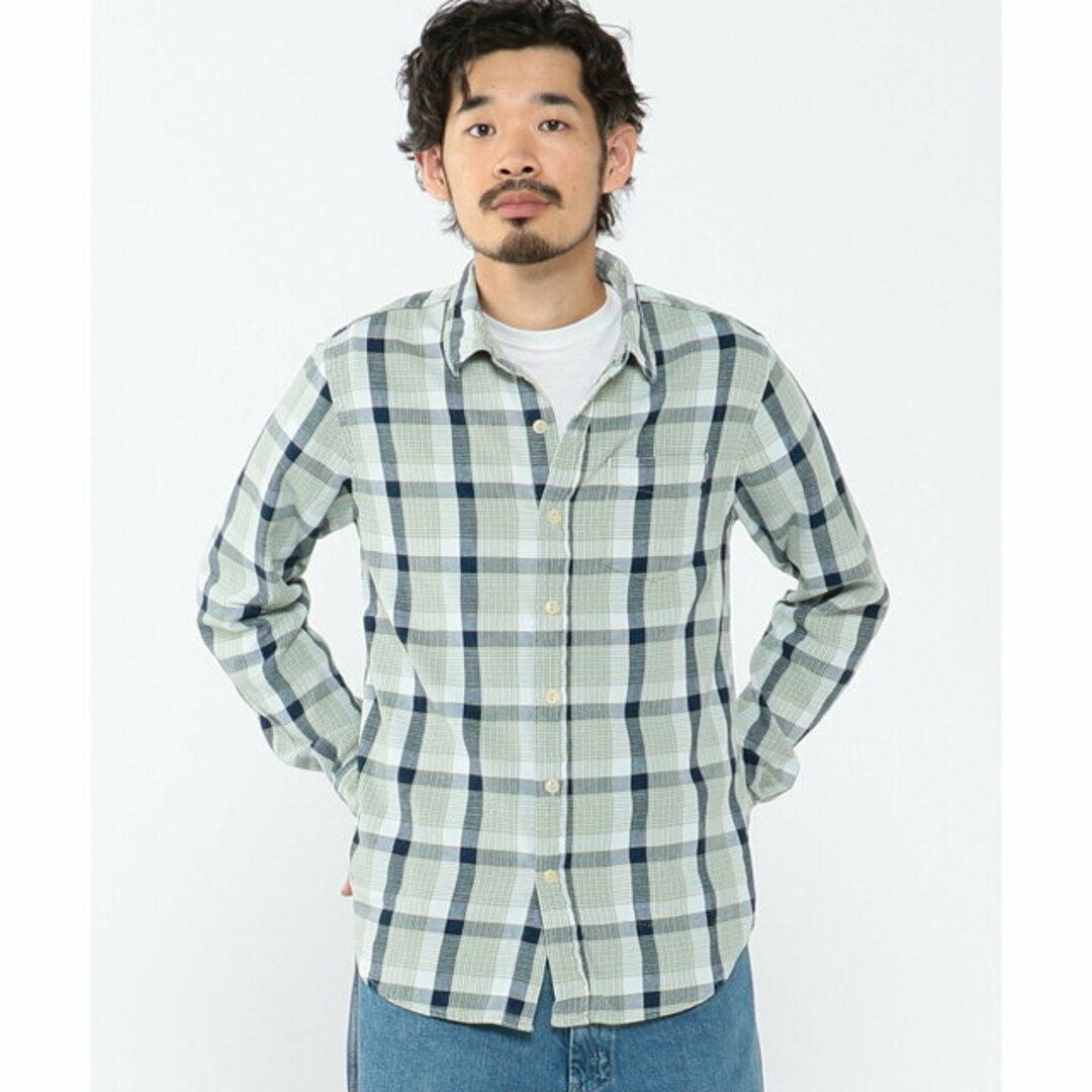 BEAMS(ビームス)の【GREEN】REMI RELIEF * BEAMS PLUS / 別注 Indigo Check Shirt 22AW その他のその他(その他)の商品写真