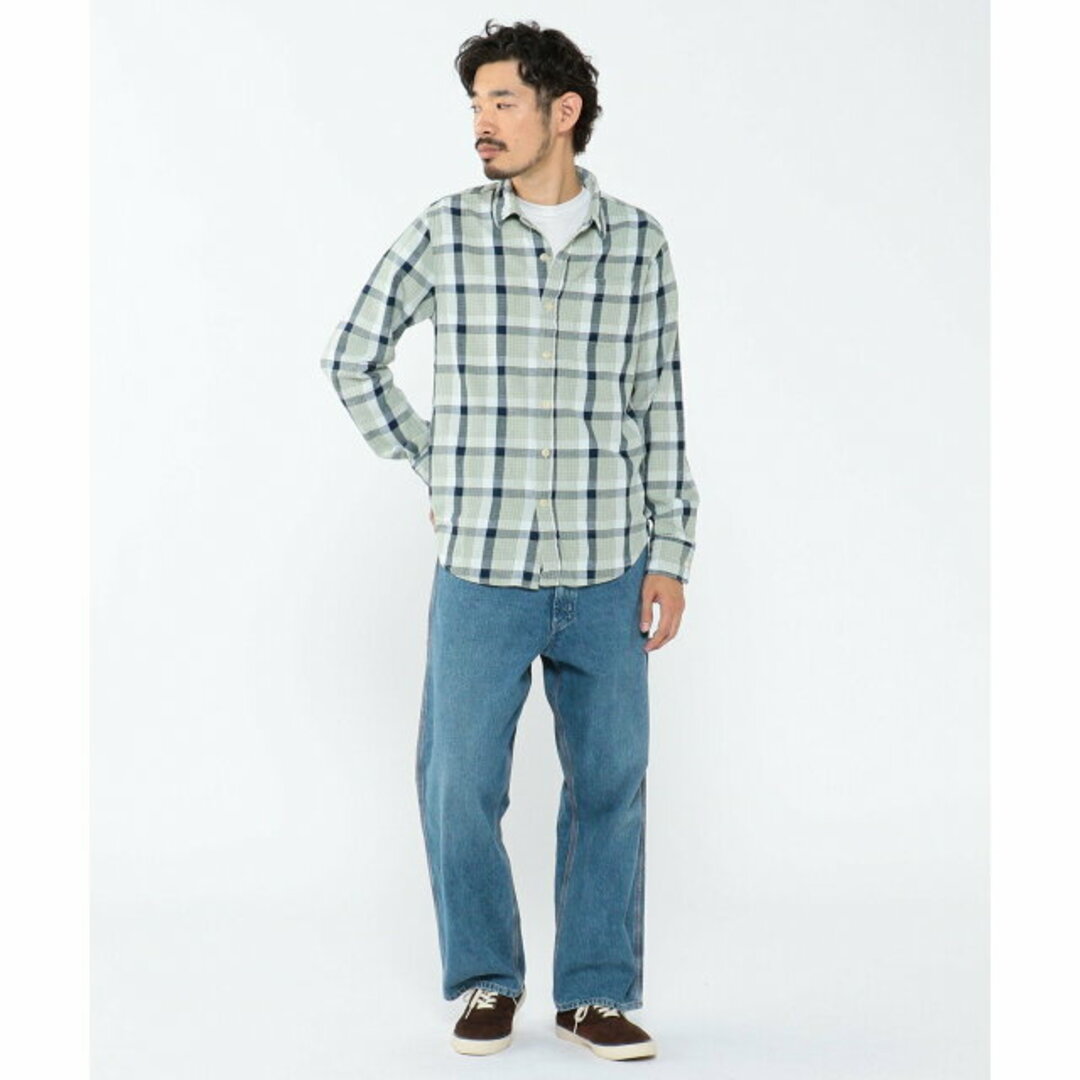 BEAMS(ビームス)の【GREEN】【S】REMI RELIEF * BEAMS PLUS / 別注 Indigo Check Shirt 22AW その他のその他(その他)の商品写真