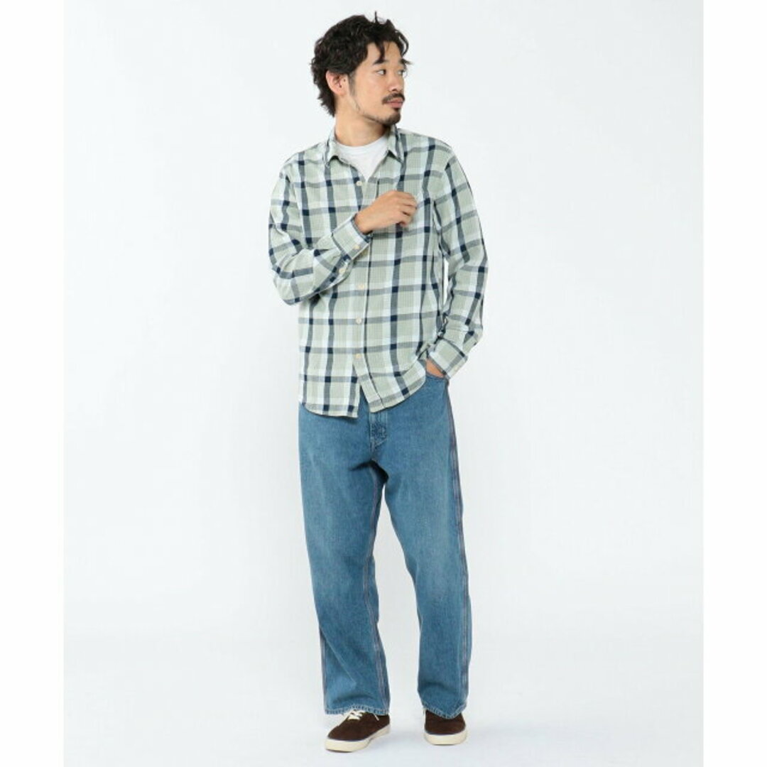 BEAMS(ビームス)の【GREEN】【S】REMI RELIEF * BEAMS PLUS / 別注 Indigo Check Shirt 22AW その他のその他(その他)の商品写真