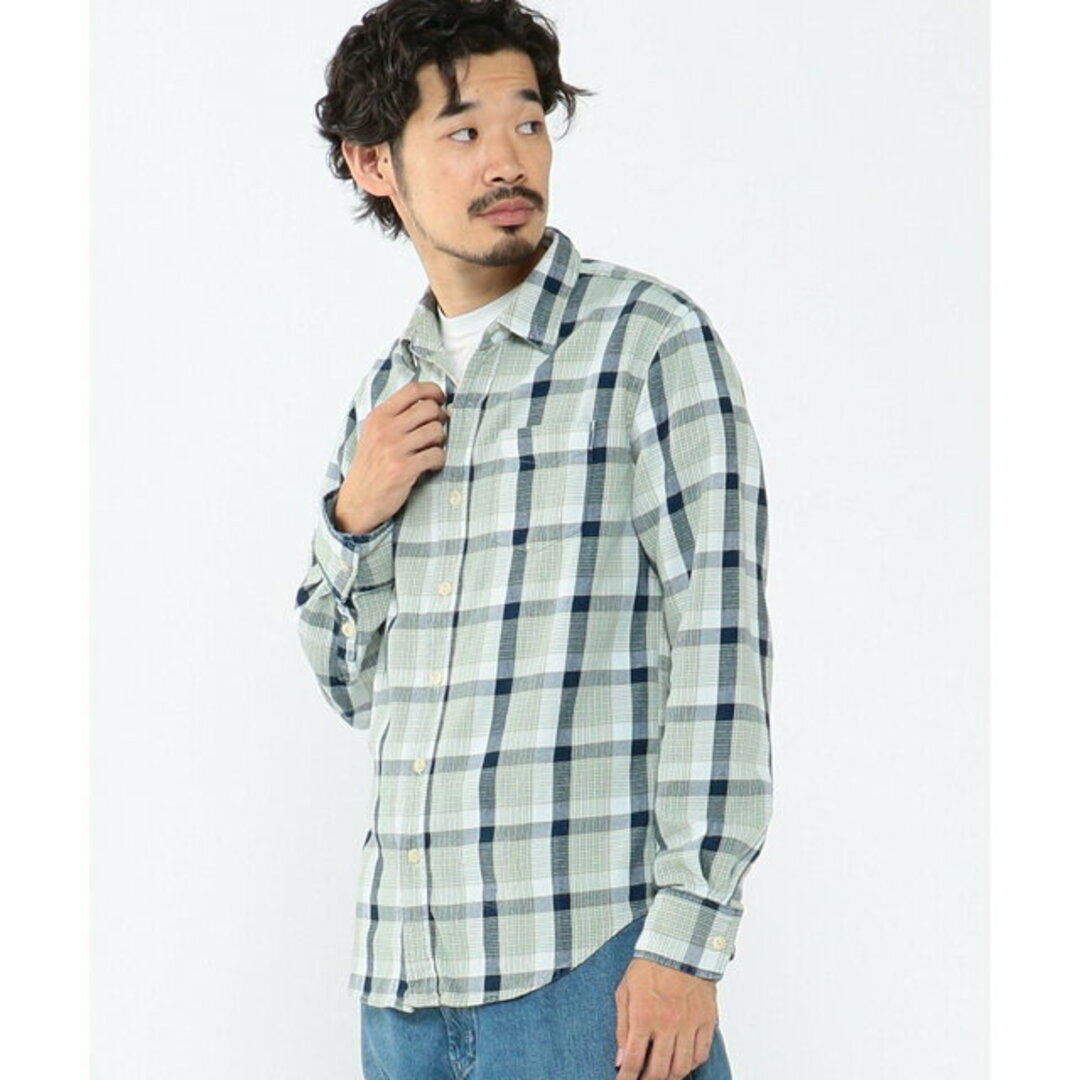 BEAMS(ビームス)の【GREEN】【S】REMI RELIEF * BEAMS PLUS / 別注 Indigo Check Shirt 22AW その他のその他(その他)の商品写真