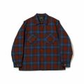 【BLUE】【L】BEAMS PLUS / オンブレチェック オープンカラー キルト シャツブルゾン