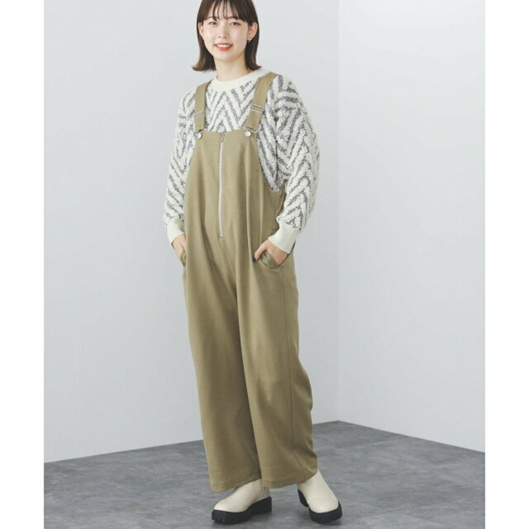 BEAMS(ビームス)の【KHAKI】BEAMS HEART / セミワイド サロペット レディースのパンツ(サロペット/オーバーオール)の商品写真