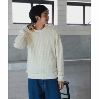 ビームス(BEAMS)の【WHITE】BEAMS HEART / ベーシック ケーブル コットンニット(その他)