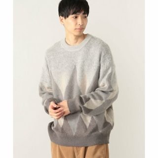 ビームス(BEAMS)の【GREY】BEAMS HEART / アーガイル ビッグ クルーネック ニット(ニット/セーター)