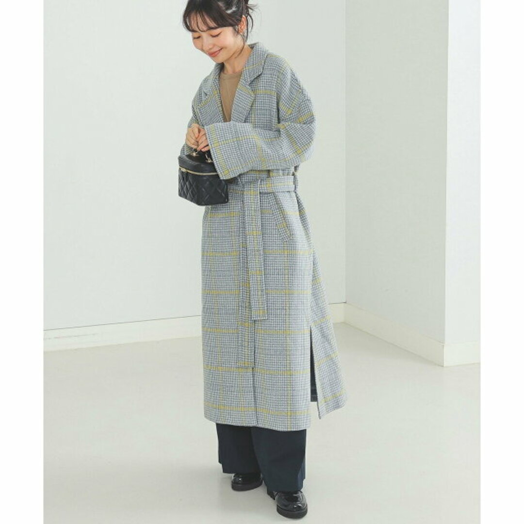 BEAMS(ビームス)の【GREY CHECK】【S】BEAMS HEART / ロング チェスターコート レディースのジャケット/アウター(その他)の商品写真