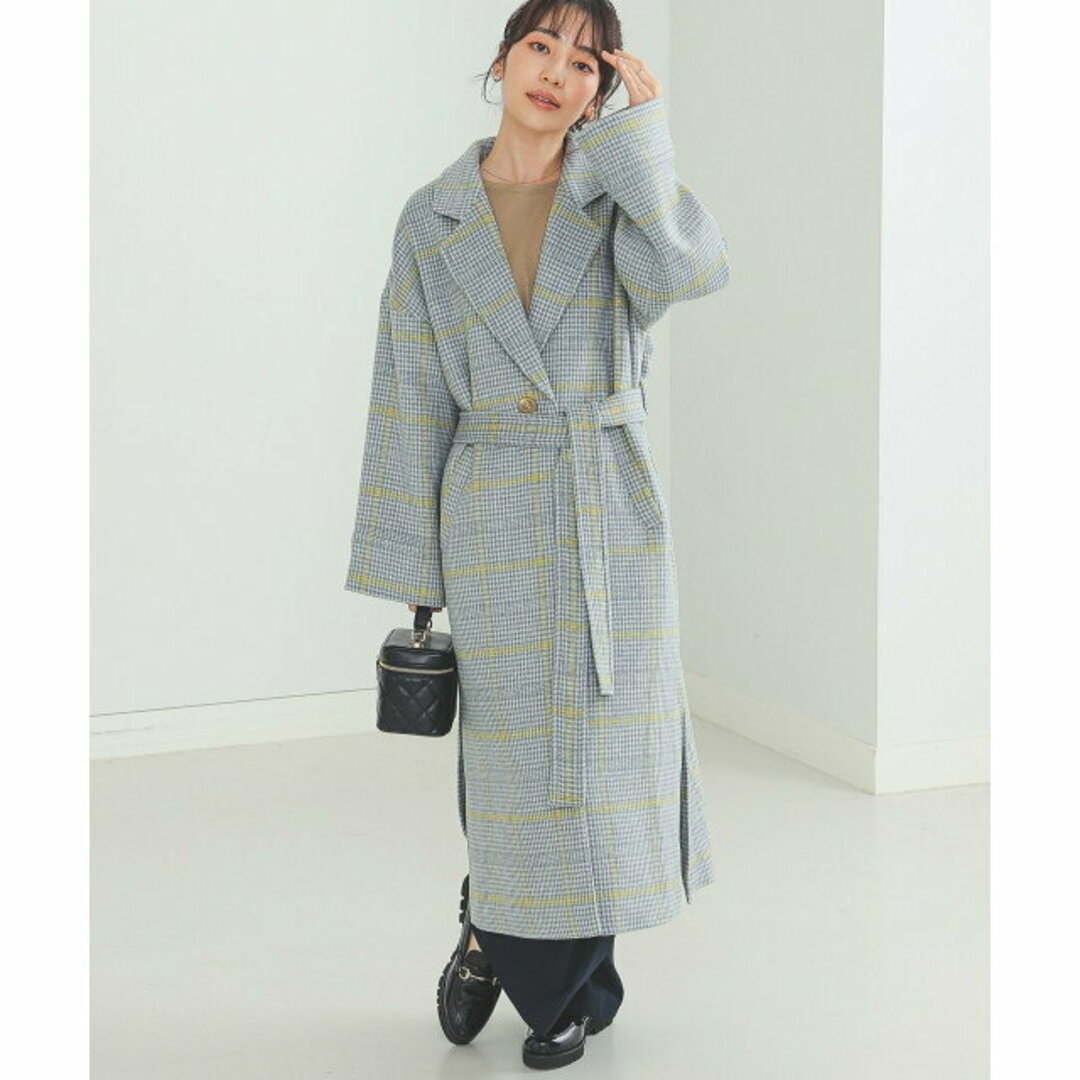 BEAMS(ビームス)の【GREY CHECK】BEAMS HEART / ロング チェスターコート レディースのジャケット/アウター(その他)の商品写真