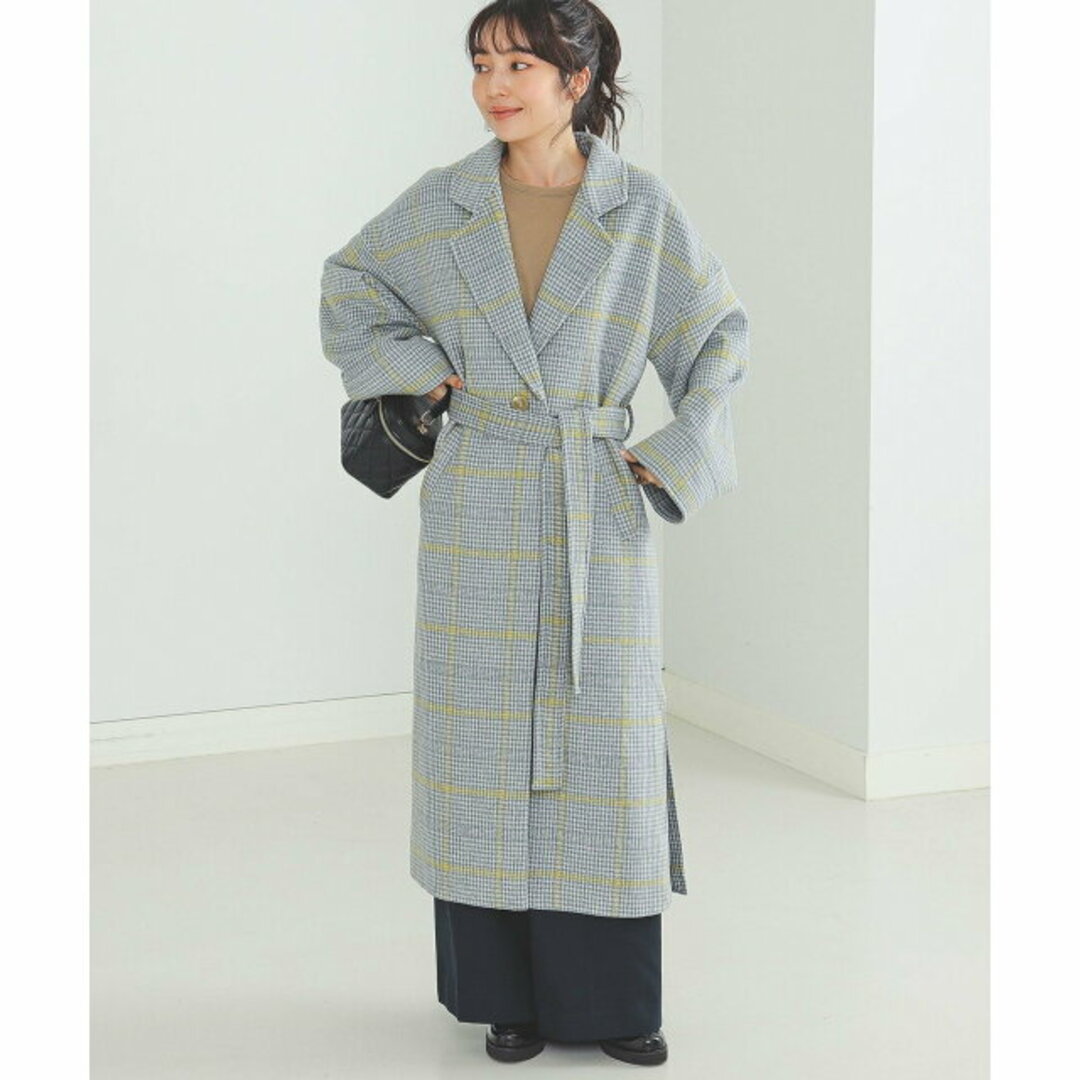 BEAMS(ビームス)の【GREY CHECK】【S】BEAMS HEART / ロング チェスターコート レディースのジャケット/アウター(その他)の商品写真