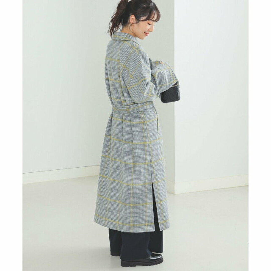 BEAMS(ビームス)の【GREY CHECK】【S】BEAMS HEART / ロング チェスターコート レディースのジャケット/アウター(その他)の商品写真