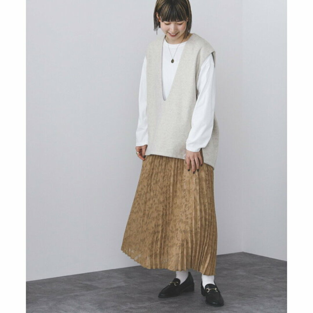 BEAMS(ビームス)の【BEIGE】【FREE】BEAMS HEART / カットジャカード プリーツスカート レディースのスカート(ロングスカート)の商品写真