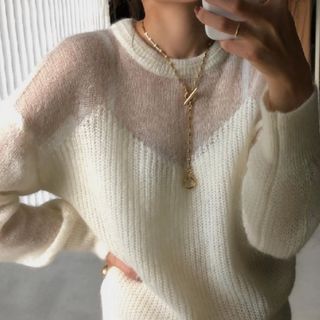 アメリヴィンテージ(Ameri VINTAGE)のBUSTIER PATTERN KNIT SET (ニット/セーター)