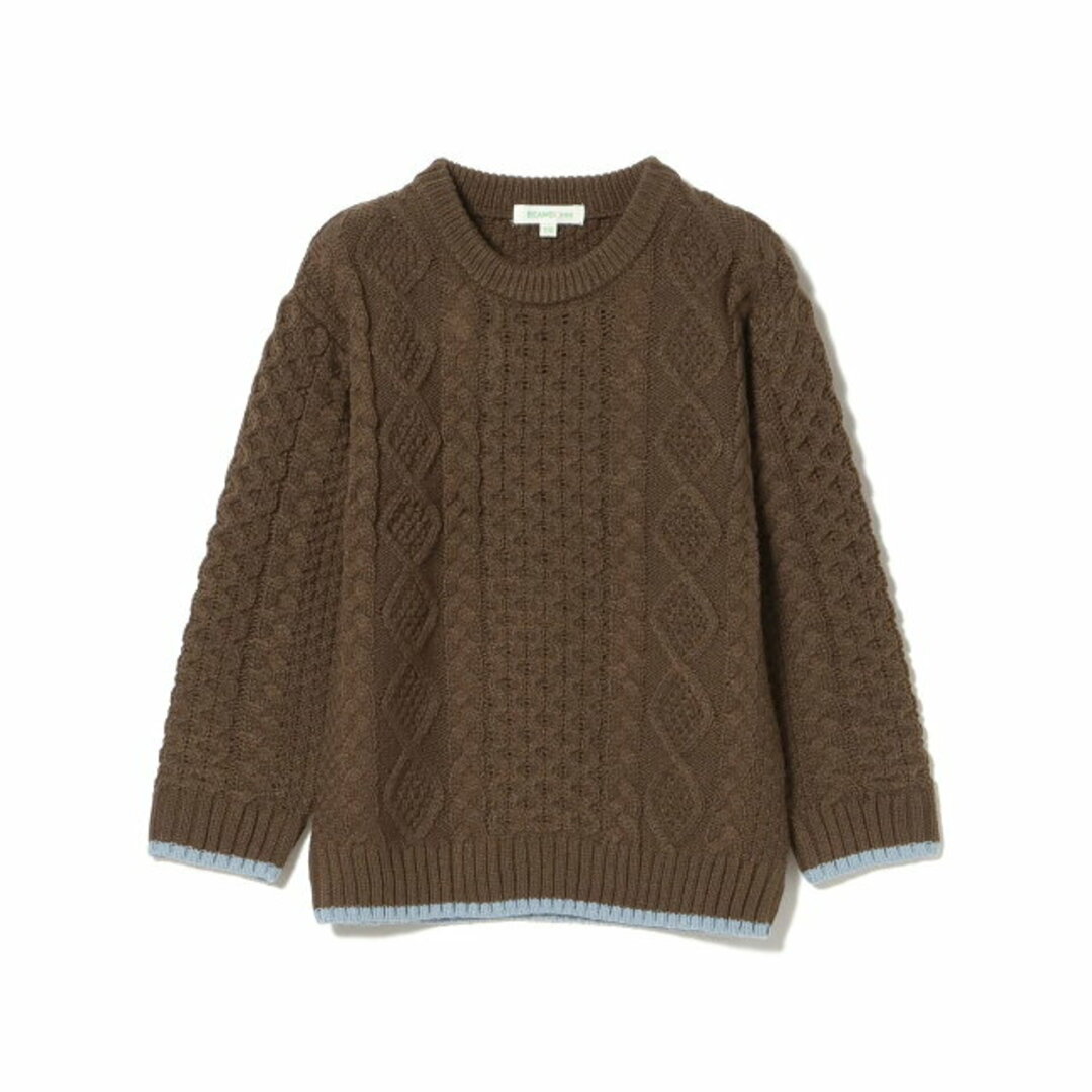 【BROWN】BEAMS mini / ケーブル ニット プルオーバー(90~150cm) キッズ/ベビー/マタニティのキッズ服女の子用(90cm~)(ニット)の商品写真