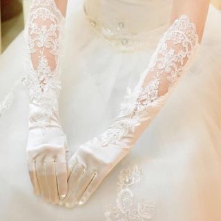 【翌日発送】レースのロンググローブ♡結婚式、前撮りに♡(手袋)