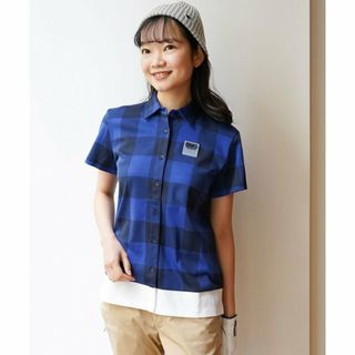 【NAVY】<WOMEN>BEAMS GOLF ORANGE LABEL / ブロックチェック 切替 ポロシャツ(ポロシャツ)