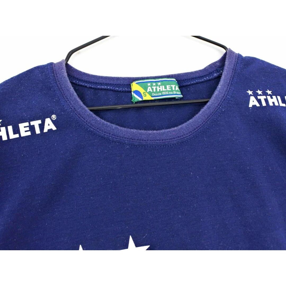 ATHLETA(アスレタ)のATHLETA アスレタ ロゴ プリント Tシャツ sizeS/紺 ■◆ レディース レディースのトップス(Tシャツ(半袖/袖なし))の商品写真