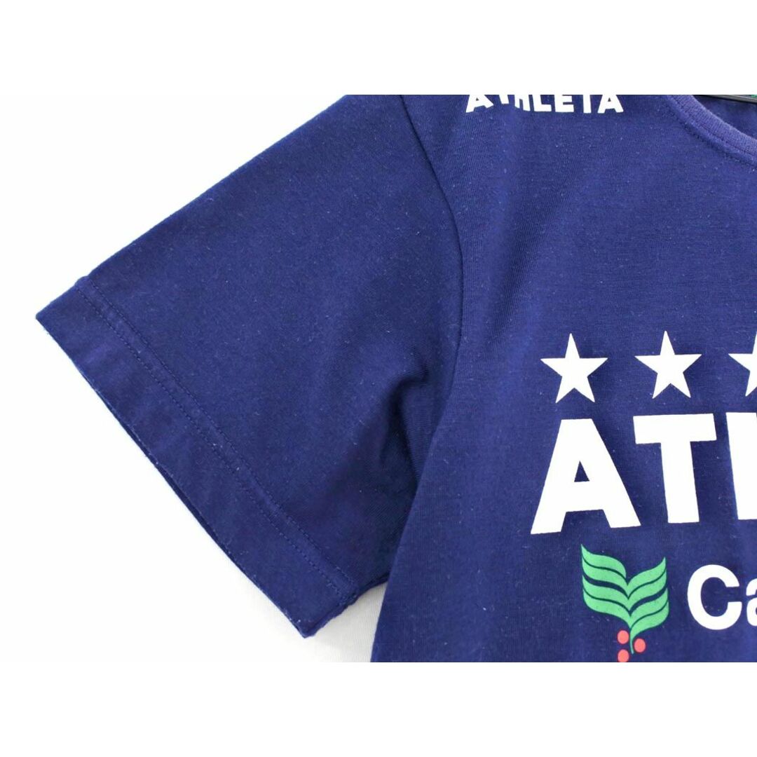 ATHLETA(アスレタ)のATHLETA アスレタ ロゴ プリント Tシャツ sizeS/紺 ■◆ レディース レディースのトップス(Tシャツ(半袖/袖なし))の商品写真