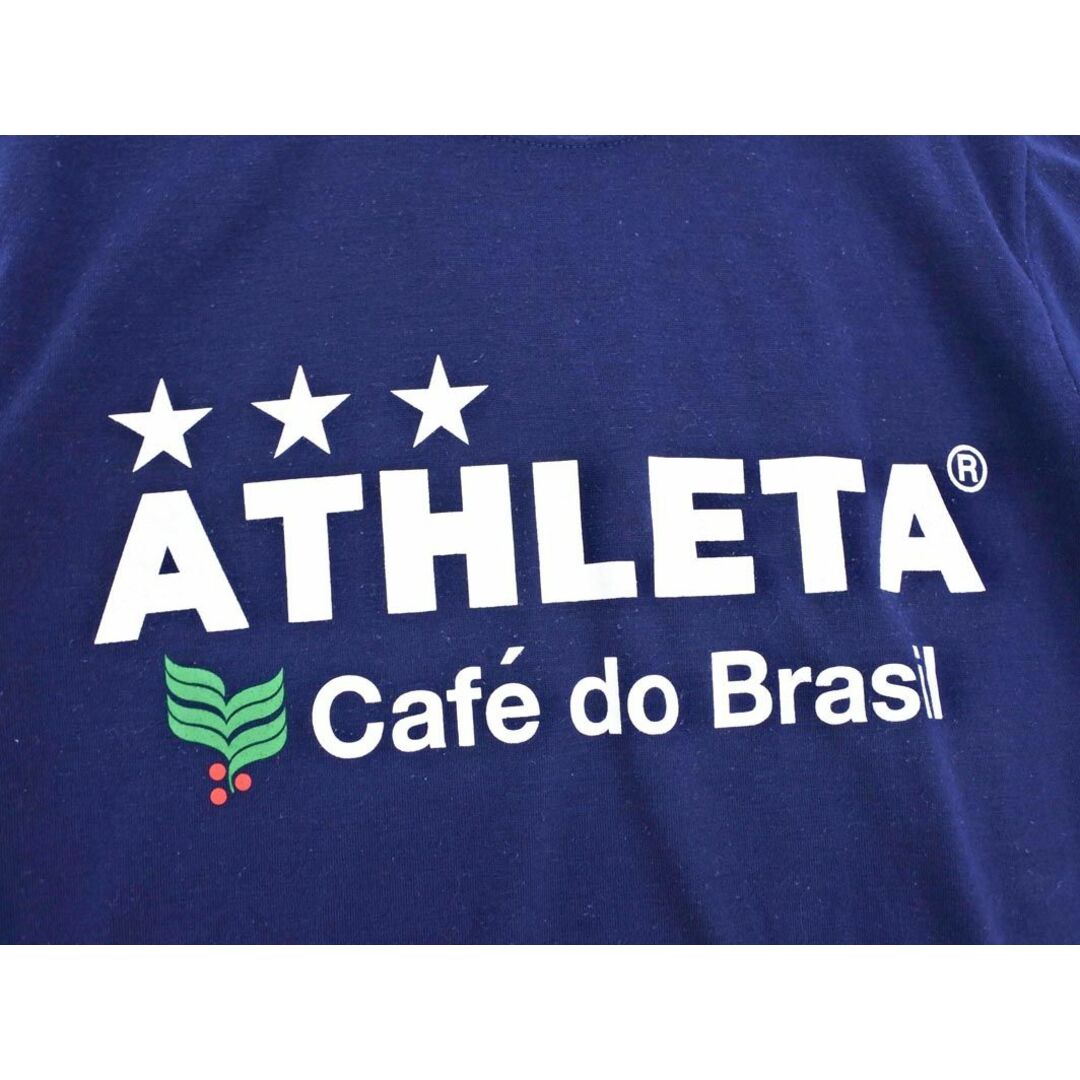 ATHLETA(アスレタ)のATHLETA アスレタ ロゴ プリント Tシャツ sizeS/紺 ■◆ レディース レディースのトップス(Tシャツ(半袖/袖なし))の商品写真