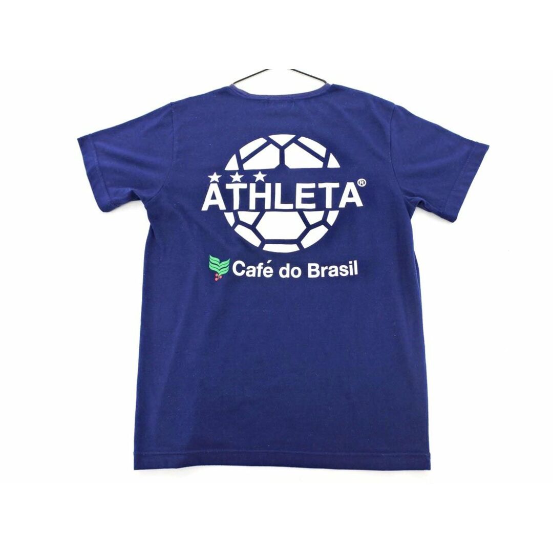 ATHLETA(アスレタ)のATHLETA アスレタ ロゴ プリント Tシャツ sizeS/紺 ■◆ レディース レディースのトップス(Tシャツ(半袖/袖なし))の商品写真