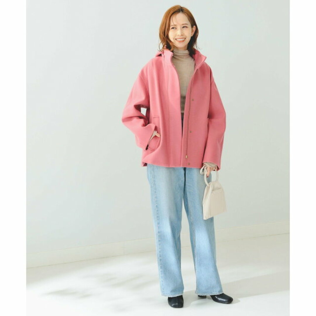 B:MING LIFE STORE by BEAMS(ビーミング ライフストア バイ ビームス)の【PINK】B:MING by BEAMS / スタンド フード ショートコート レディースのジャケット/アウター(その他)の商品写真