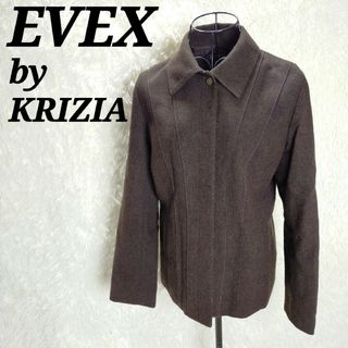 エヴェックスバイクリツィア(EVEX by KRIZIA)のエヴェックスバイクリツィア【40】ウールジャケット　無地　ボタン　三陽商会(その他)