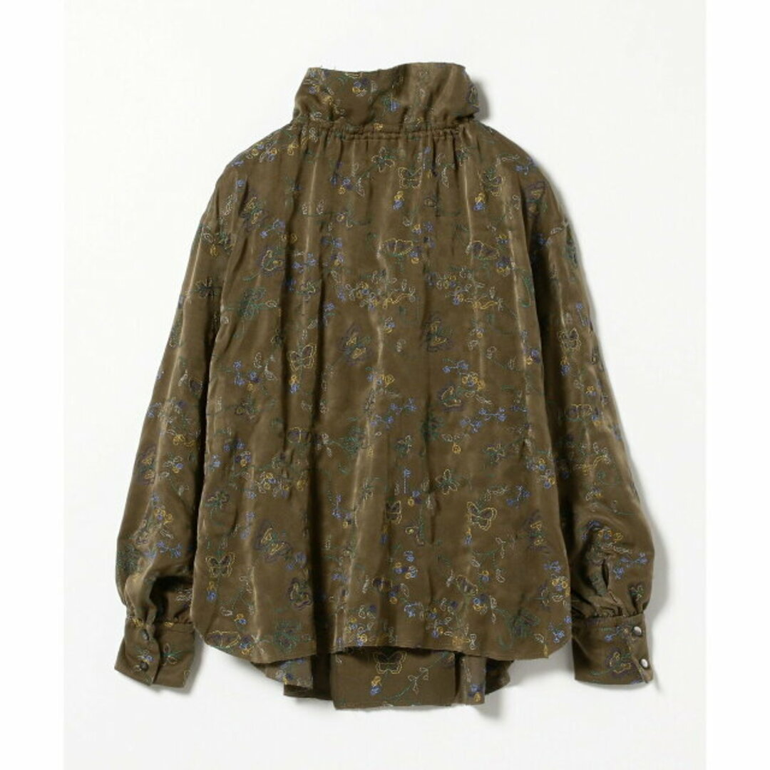 BEAMS BOY(ビームスボーイ)の【OLIVE】【1】maturely / Embroidery Cutoff Ruffle Blouse レディースのトップス(シャツ/ブラウス(長袖/七分))の商品写真