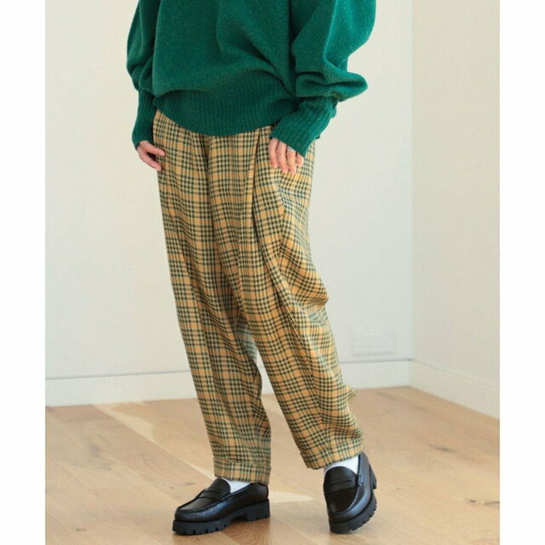 【OLIVE】BEAMS BOY / ワンプリーツ ポリエステル テーパードパンツのサムネイル