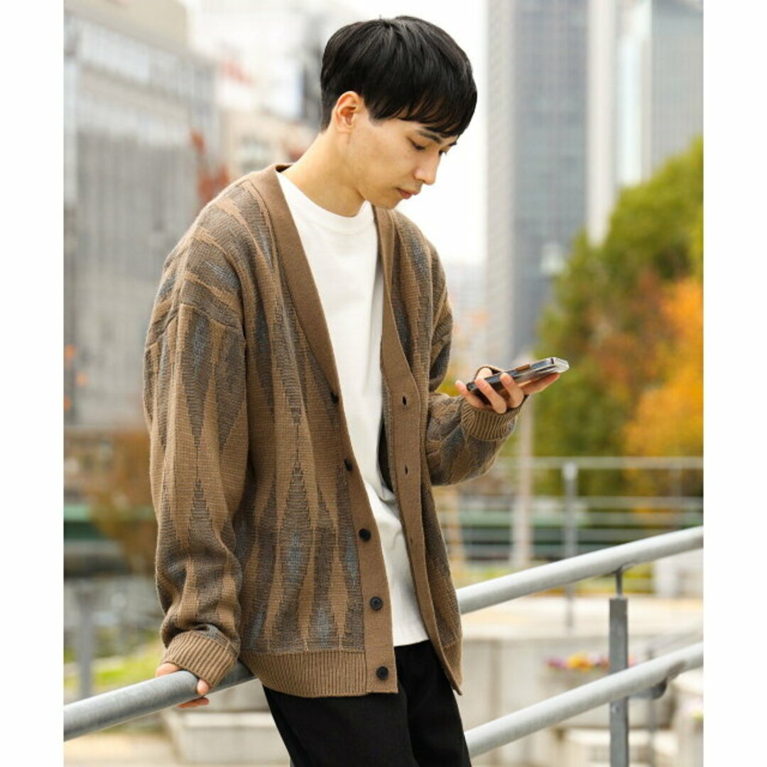 BEAMS(ビームス)の【BEIGE】【M】BEAMS HEART / アソート レトロ ビッグ カーディガン メンズのトップス(ニット/セーター)の商品写真