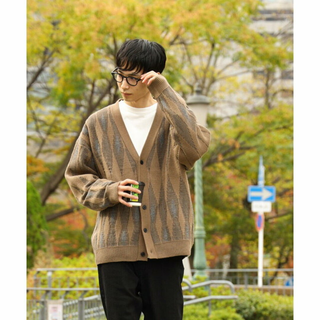 BEAMS(ビームス)の【BEIGE】【M】BEAMS HEART / アソート レトロ ビッグ カーディガン メンズのトップス(ニット/セーター)の商品写真