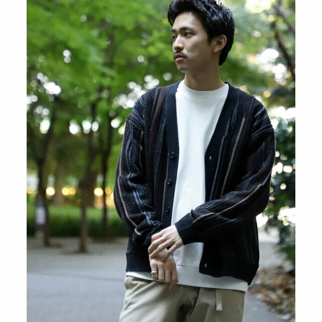 BEAMS(ビームス)の【NAVY】BEAMS HEART / アソート レトロ ビッグ カーディガン メンズのトップス(ニット/セーター)の商品写真