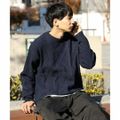 【NAVY】BEAMS HEART / アラン柄 プルオーバー ニット(Tシャツ