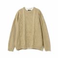 【BEIGE】BEAMS HEART / アラン柄 プルオーバー ニット(Tシャ