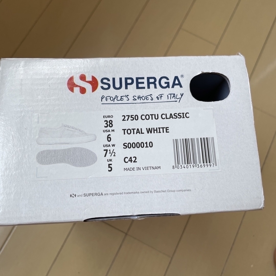 SUPERGA(スペルガ)のスペルガ　SUPERGA ホワイト　スニーカー　38（24cm） レディースの靴/シューズ(スニーカー)の商品写真