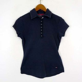 トミーヒルフィガー(TOMMY HILFIGER)のトミーヒルフィガー トミージーンズ ポロシャツ ロゴ 刺繍 半袖 S 紺(ポロシャツ)