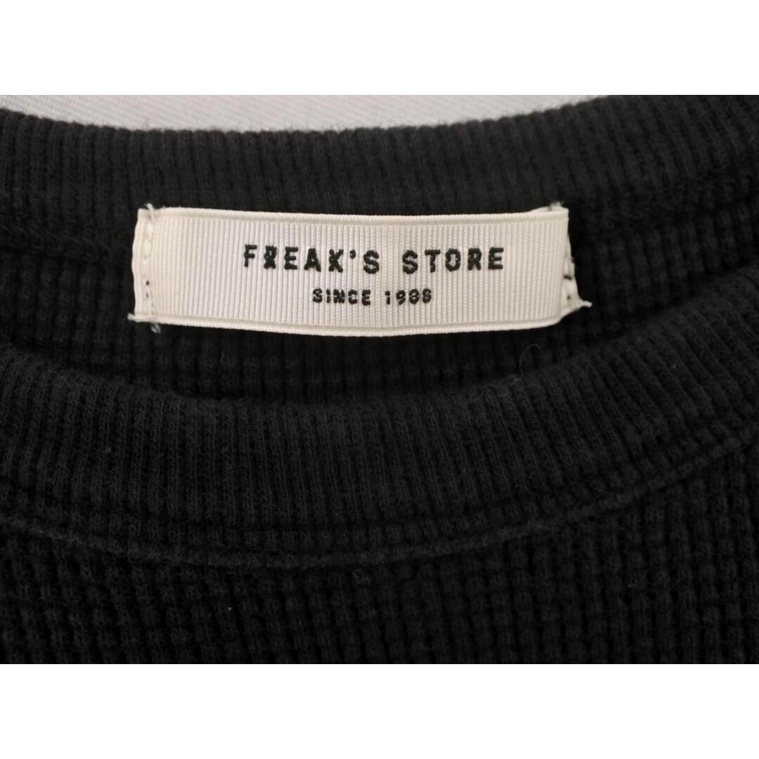 FREAK'S STORE(フリークスストア)のFREAK'S STORE フリークスストア ワッフル Tシャツ sizeF/黒 ■◆ レディース レディースのトップス(Tシャツ(半袖/袖なし))の商品写真
