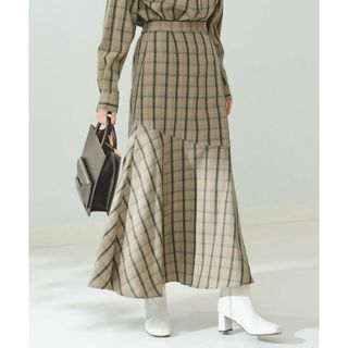 ビーミング ライフストア バイ ビームス(B:MING LIFE STORE by BEAMS)の【BEIGE_CHECK】B:MING by BEAMS / チェック フレア スカート(ロングスカート)