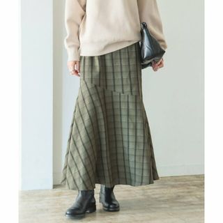 ビーミング ライフストア バイ ビームス(B:MING LIFE STORE by BEAMS)の【OLIVE_CHECK】B:MING by BEAMS / チェック フレア スカート(ロングスカート)