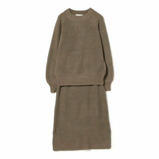 ビーミング ライフストア バイ ビームス(B:MING LIFE STORE by BEAMS)の【MOCHA】B:MING by BEAMS / 片畦ニット セットアップ(ロングワンピース/マキシワンピース)