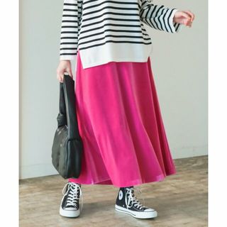 ビーミング ライフストア バイ ビームス(B:MING LIFE STORE by BEAMS)の【PINK】B:MING by BEAMS / カラーベロア スカート(ロングスカート)